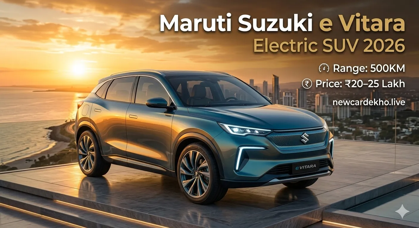 Maruti Suzuki e Vitara electric SUV 2026 with 500km range and ₹20-25 lakh price India
